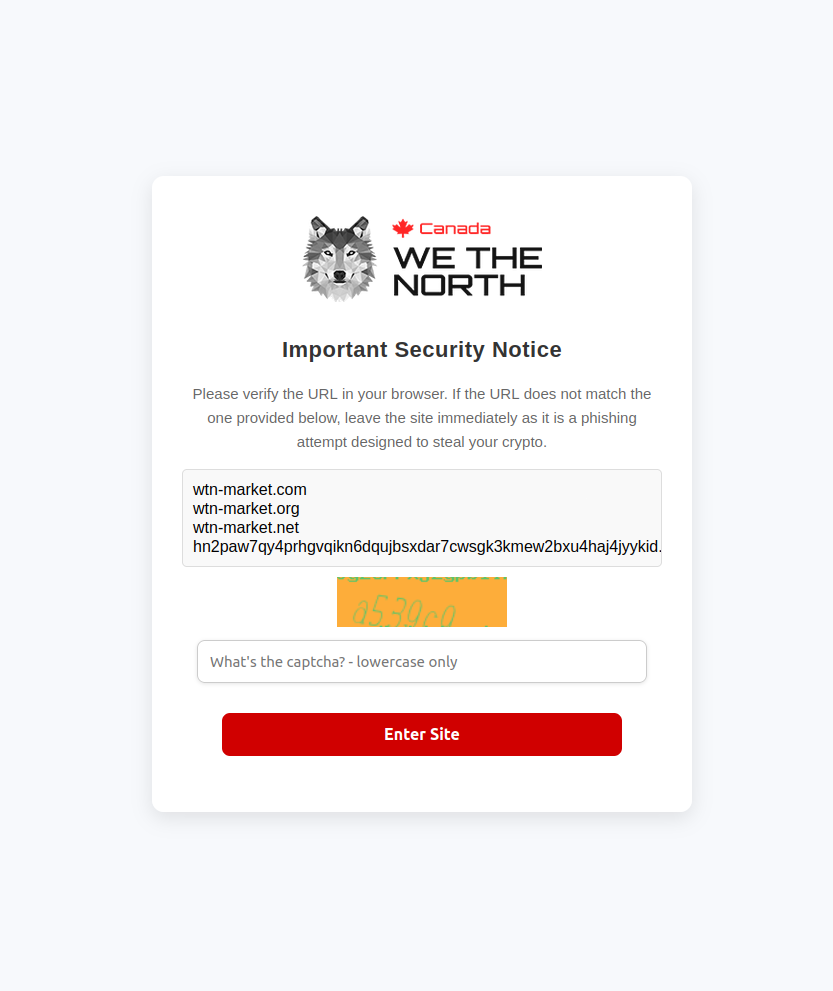 Sign-in captcha screen on the Torzon portal